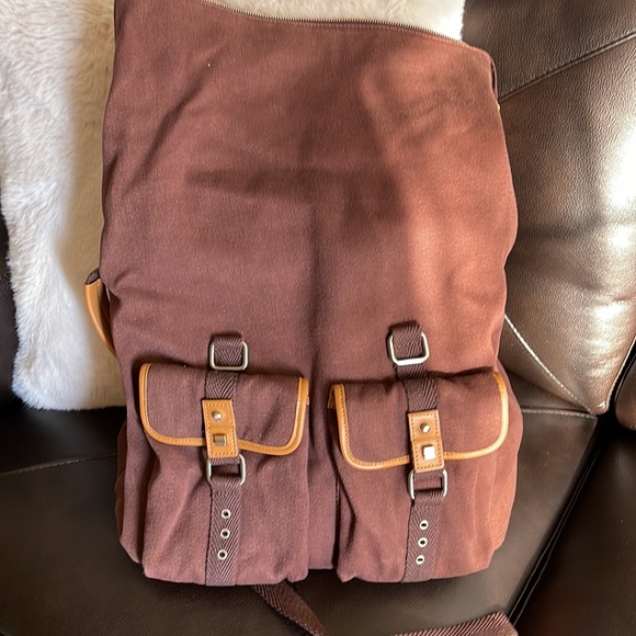 BODHI backpack canvas and leather trim - Picture 2 of 4
